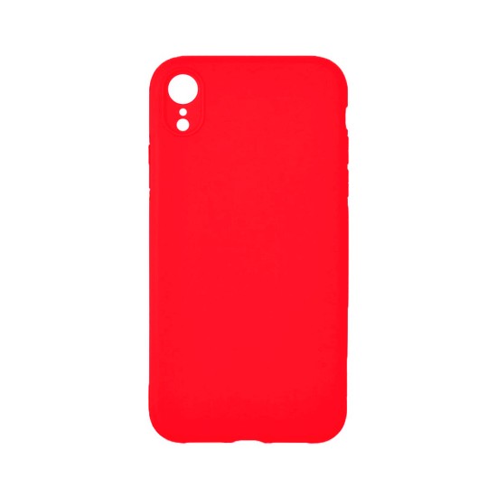 Funda de Silicona con Marco de cámara para Apple iPhone XR Rojo